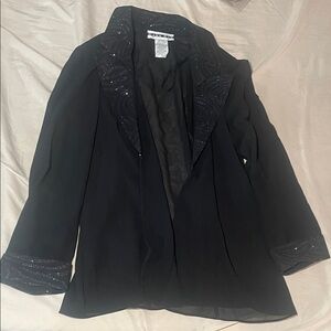 Dana Kay Black Blazer with Silver Accents